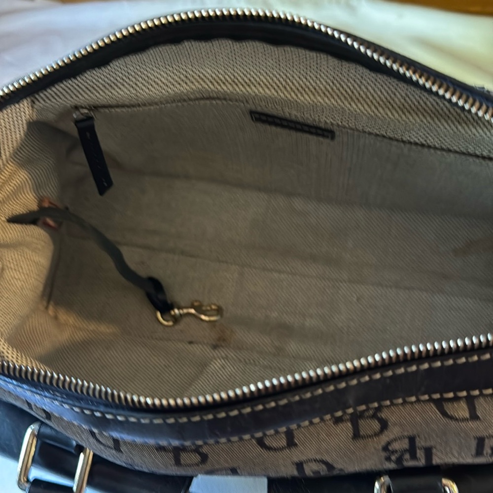 Women’s Dooney & Bourke Black/Grey Double Lock Shoulder Bag - Picture 11 of 13
